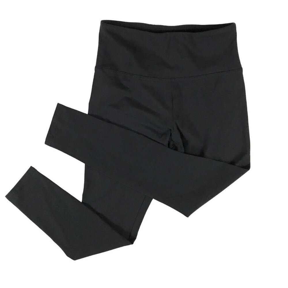 THREE DOTS Tummy Control Black Cotton Crop Leggings SMALL